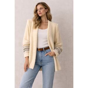 MJ Seattle Vintage Mohair Blend Open Front Cardigan 80s/90s Sweater Jacket